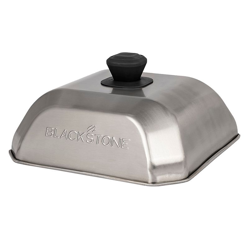 Angle Zoom. Blackstone - 10 In. Square Stainless Steel Basting Dome with Heat-resistant Handle - Silver