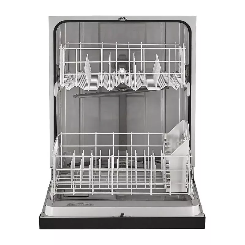 Whirlpool 57 dBA Black Front Control Built-In Dishwasher