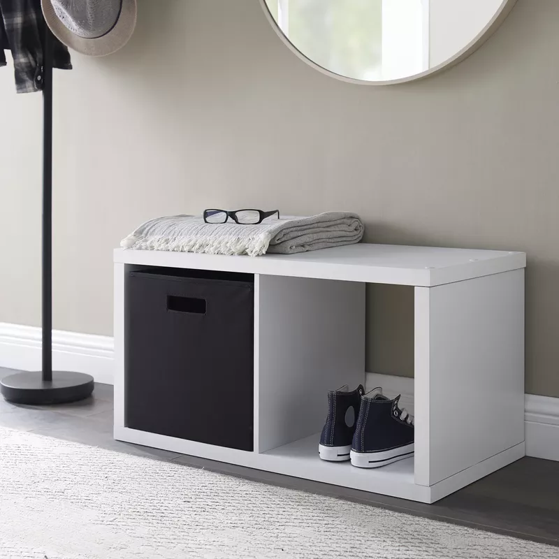 Greylee 2 Cubby Storage Cabinet White