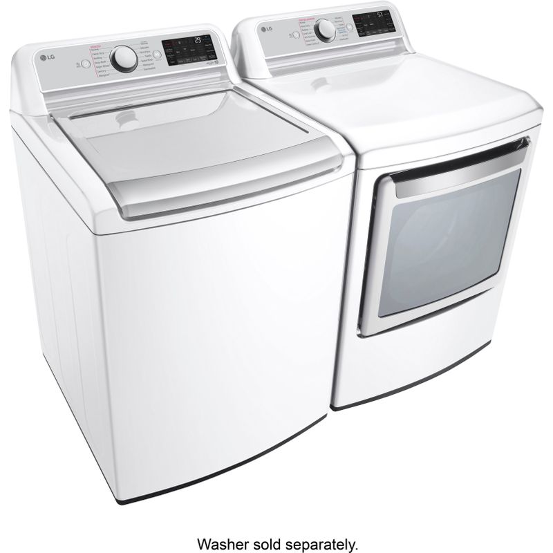Alt View Zoom 18. LG - 7.3 Cu. Ft. Smart Gas Dryer with Steam and Sensor Dry - White