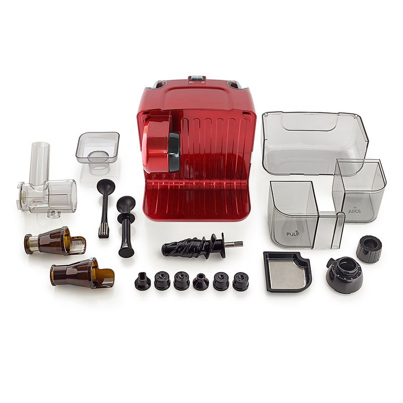 Accessories Zoom. Omega - Cold Press 365® Masticating Slow Juicer with OnBoard Storage, Red - Red