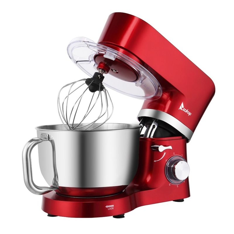 660W Mixing Pot With Handle, Red - Red