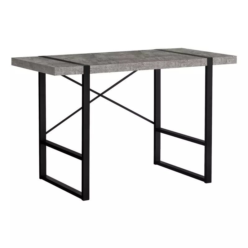 Computer Desk/ Home Office/ Laptop/ 48"L/ Work/ Metal/ Laminate/ Grey/ Black/ Contemporary/ Modern