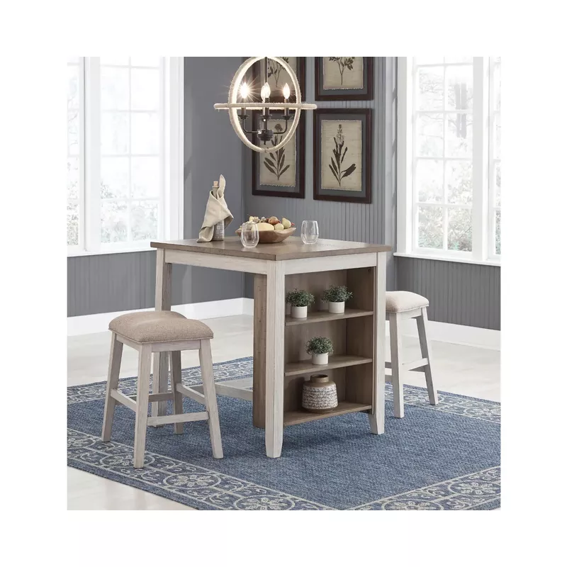 Skempton Counter Height Dining Table and Bar Stools Set of 3