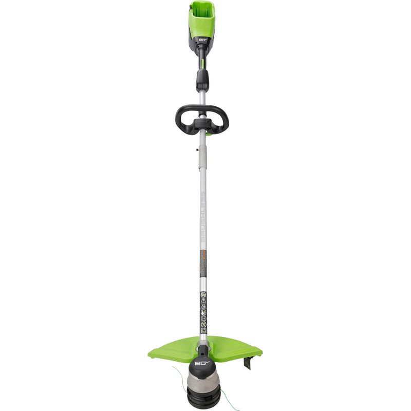 Alt View Zoom 24. Greenworks - 80 Volt 16-Inch Cutting Diameter Straight Shaft Grass Trimmer and Axial Blower (1 x 2.0Ah Battery and 1 x Cha