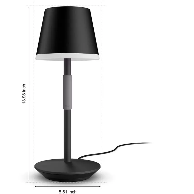 Philips - Hue Go Portable Table Lamp - Black