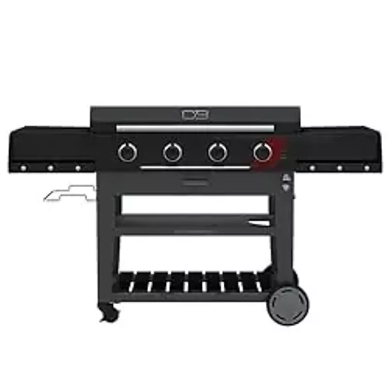 Charbroil® 36" Performance Series™ Deluxe Propane Gas Griddle with Cart 4 Burner Flat Top Grill, Black 463285924