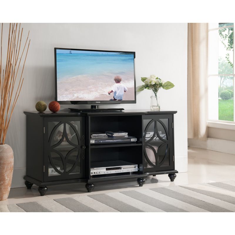 K and B Furniture Co Inc Black Wood 47-inch Entertainment Center - entertainment