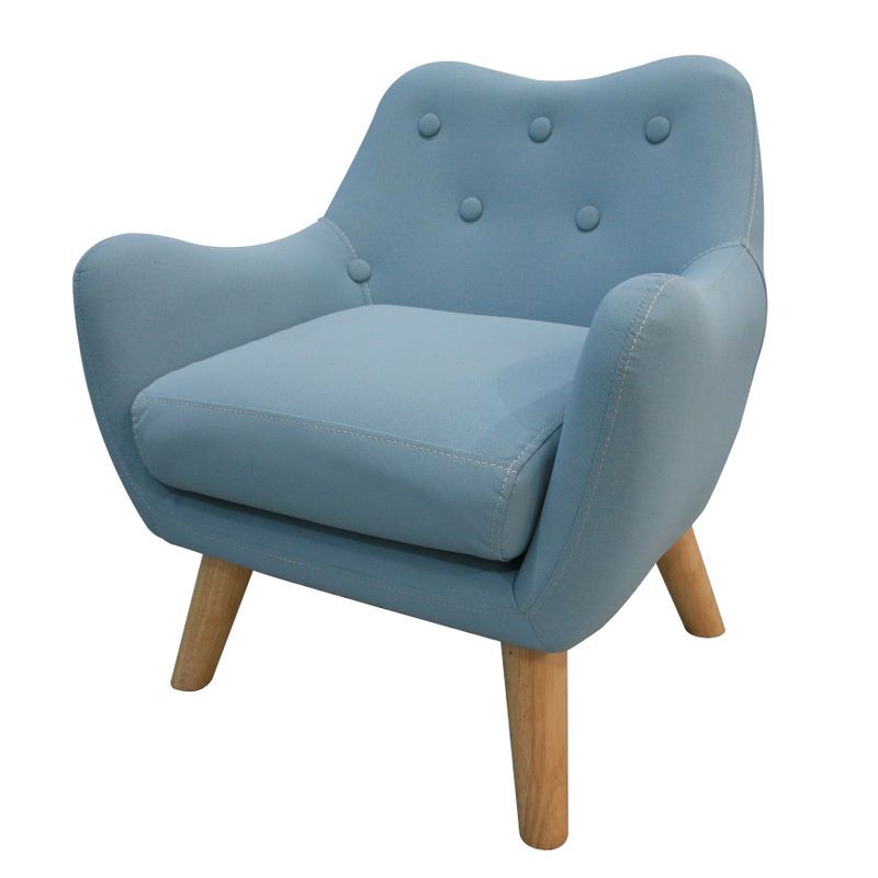 Fabric Upholstered Child Accent Armchair Kids Sofa - 19.29 *16.93*20.47INCH - Blue
