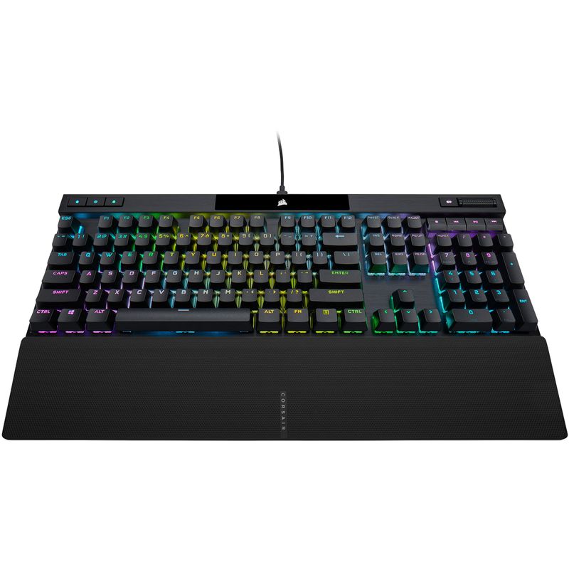 Angle Zoom. CORSAIR - K70 RGB PRO Full-size Wired Mechanical Cherry MX Speed Linear Switch Gaming Keyboard with PBT Double-Shot Keycaps - Bl
