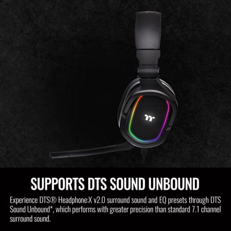 Thermaltake Argent H5 RGB 7.1 Surround Gaming Headset, 50mm Hi-Res Drivers, Compatible with PC, Xbox One, PS4, Mac, Mobile and Nintendo...