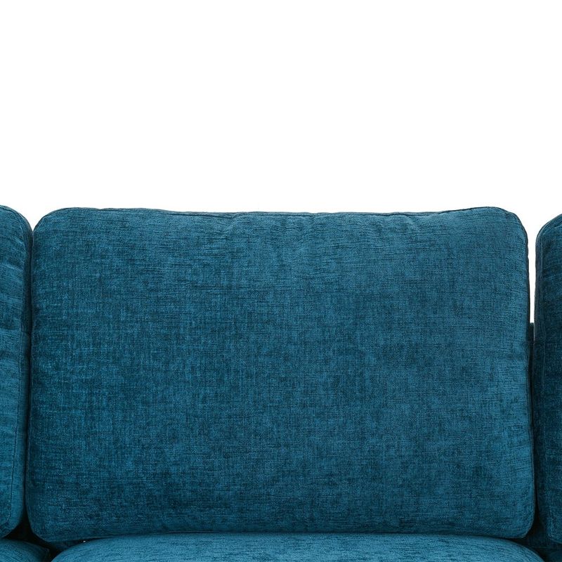 U-Shaped 4-Seat Indoor Modular Sofa, Reversible Sectional Sofa - Blue-Green