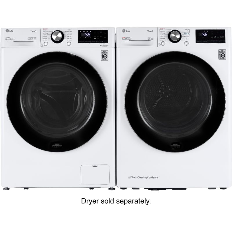 Alt View Zoom 24. LG - 2.4 Cu. Ft. High-Efficiency Stackable Smart Front Load Washer with Steam and Built-In Intelligence - White