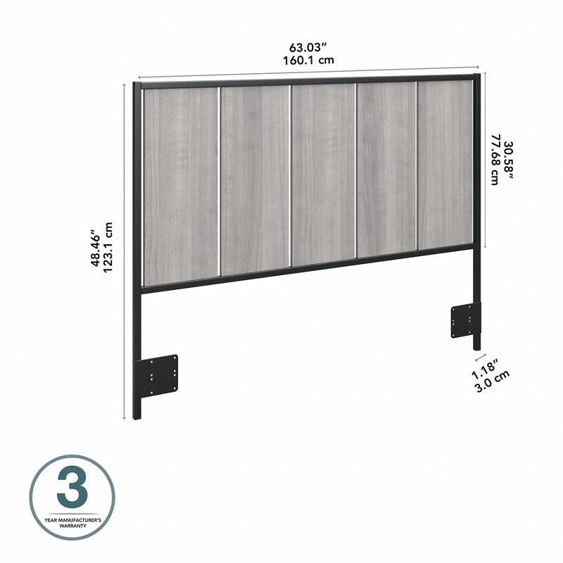 Atria Full/Queen Size Headboard by Bush Furniture - Platinum Gray