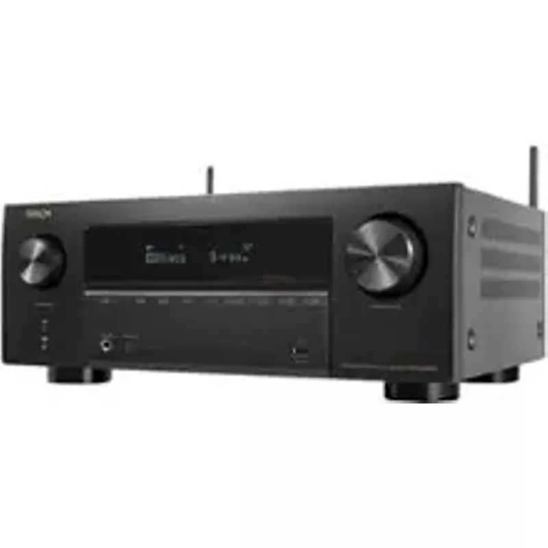 Denon - AVR-X2800H (95W X 7) 7.2-Ch. with HEOS and Dolby Atmos 8K Ultra HD HDR Compatible AV Home Theater Receiver with Alexa - Black