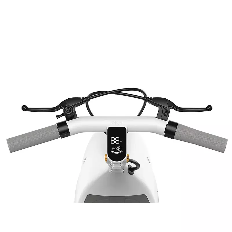 OKAI - Ceetle Pro Electric Scooter with Foldable Seat w/35 Miles Operating Range & 15.5mph Max Speed - White