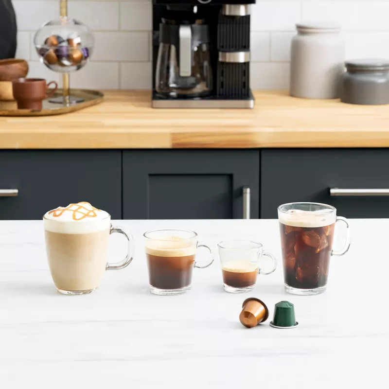Ninja - Espresso & Coffee Barista System, Single Serve & Nespresso, with 12-Cup Carafe, 4 Styles with Ristretto - Black