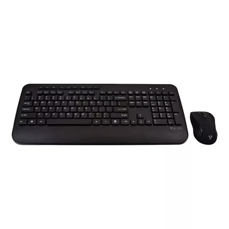 V7 CKW300US - keyboard and mouse set - US - English (QWERTY) - black