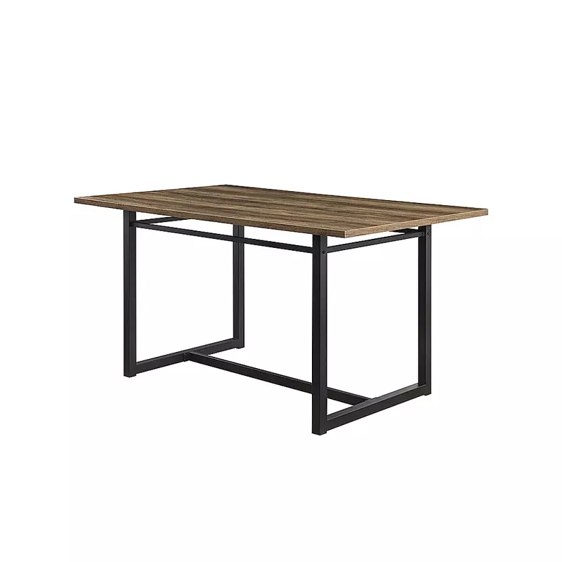 Walker Edison - Industrial Dining Table - Rustic Oak