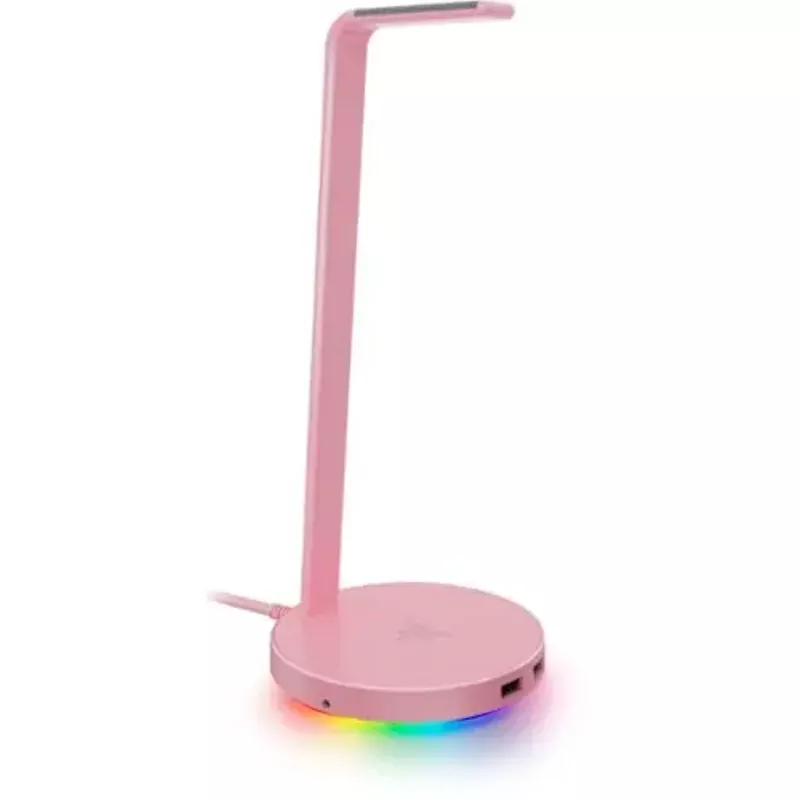 Razer - Base Station V2 Chroma USB Hub Headset Stand with USB 3.1 Hub and 7.1 Surround Sound powered by Chroma™ RGB - Quartz