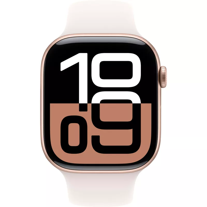 Apple Watch Series 10 (GPS+Cellular) 46mm Aluminum Case with Light Blush Sport Band - M/L - Rose Gold