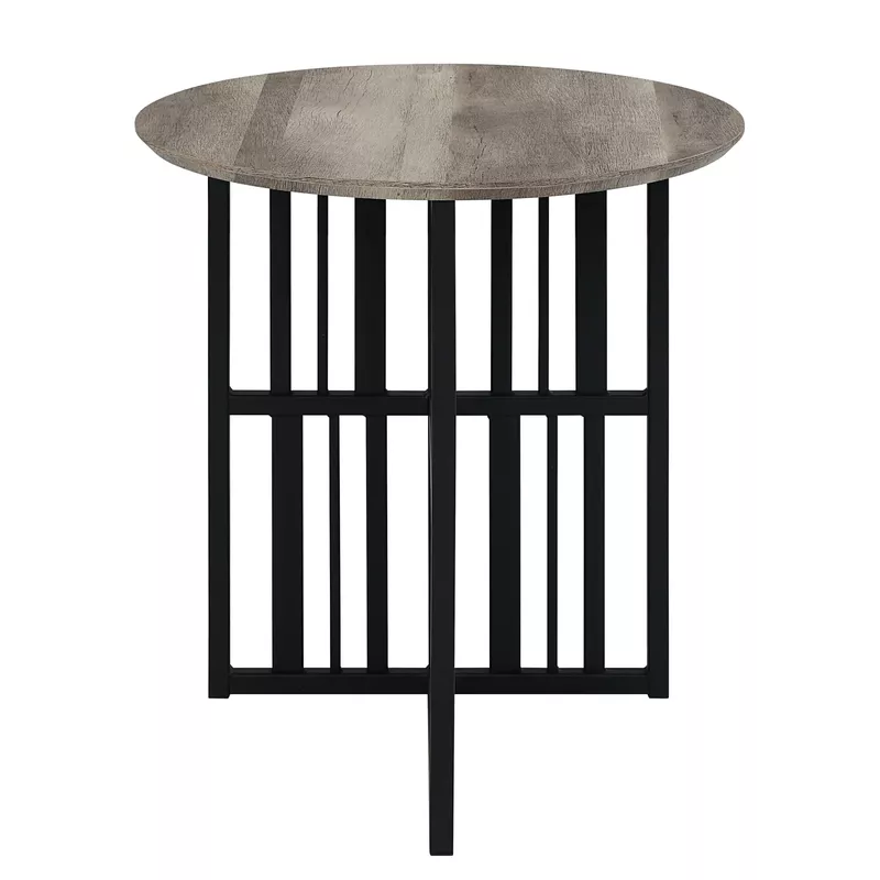 ACME Zudora End Table, Antique Oak & Black Finish