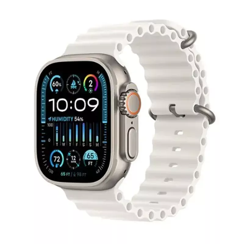 Apple Watch Ultra 2 GPS + Cellular 49mm Titanium Case with White Ocean Band - Titanium