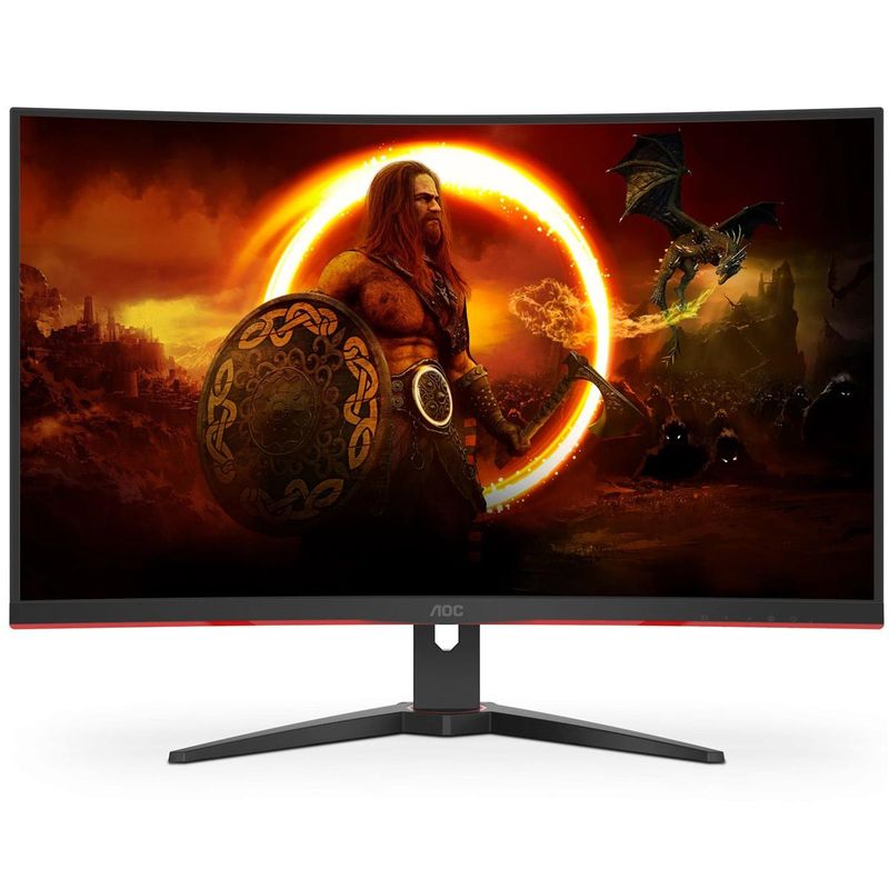 AOC C32G2E 31.5'' 16:9 Full HD 165Hz G Line Curved Gaming Monitor, Black & Red