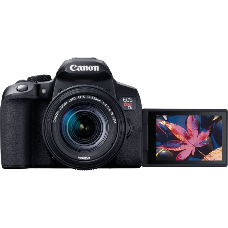 Alt View Zoom 14. Canon - EOS Rebel T8i DSLR Camera with EF-S 18-55mm Lens - Black