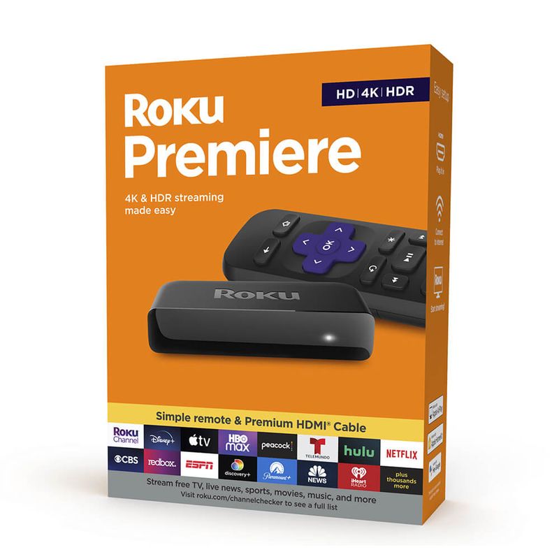 Roku - Premiere 4K Streaming Media Player - Black