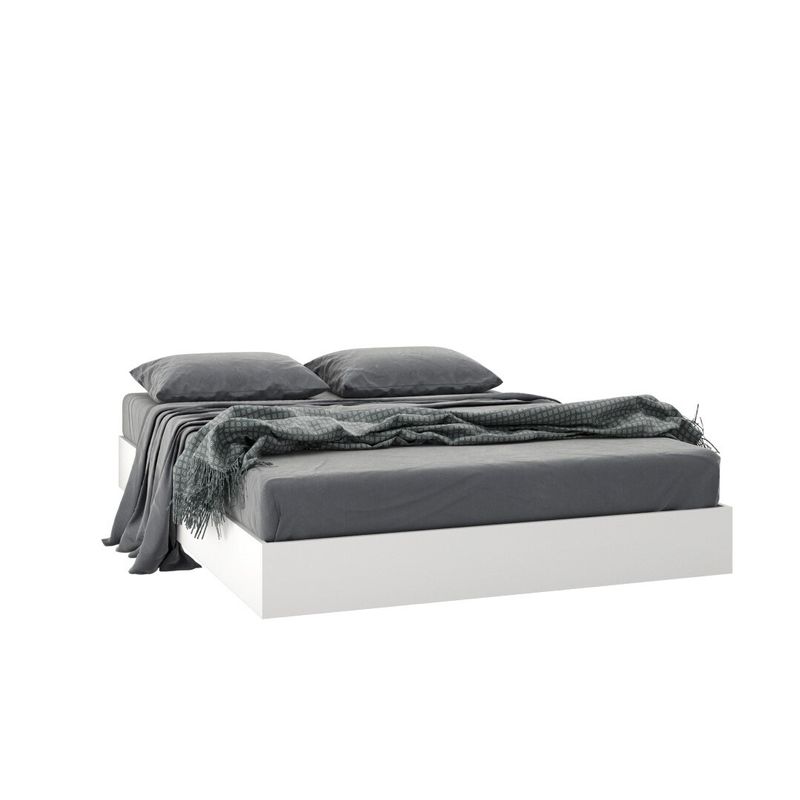 Nexera Paris Platform  Bed, White - Full