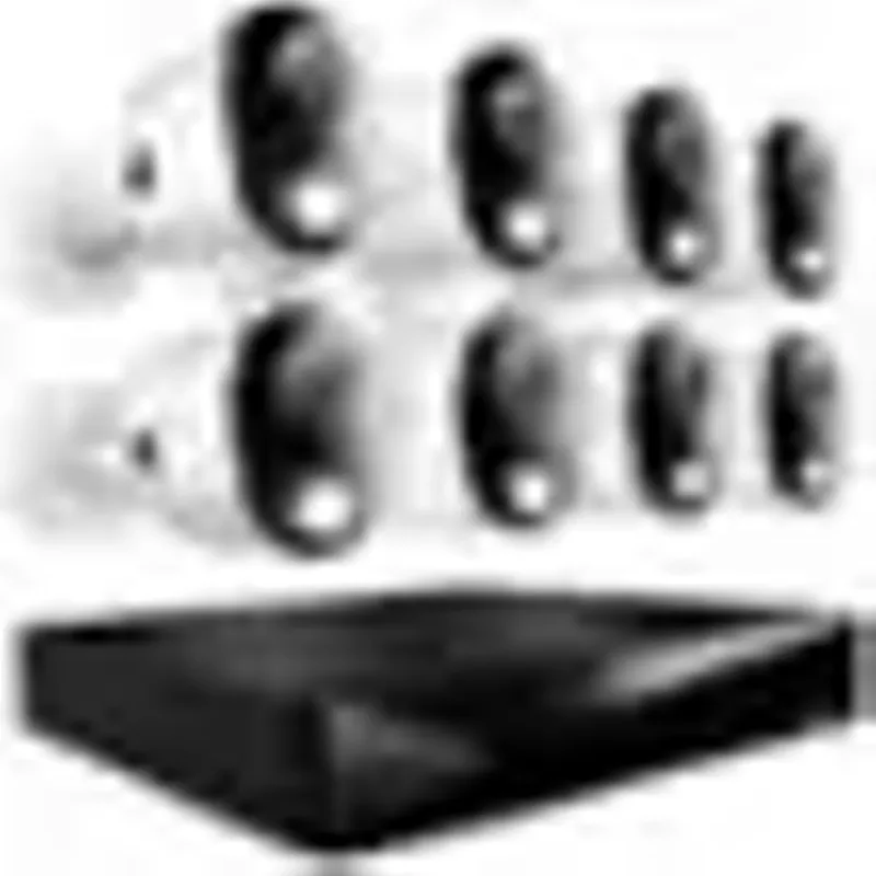 Night Owl - 12 Channel 8 Camera Wired 2K 1TB DVR Security System with 2-way Audio - White