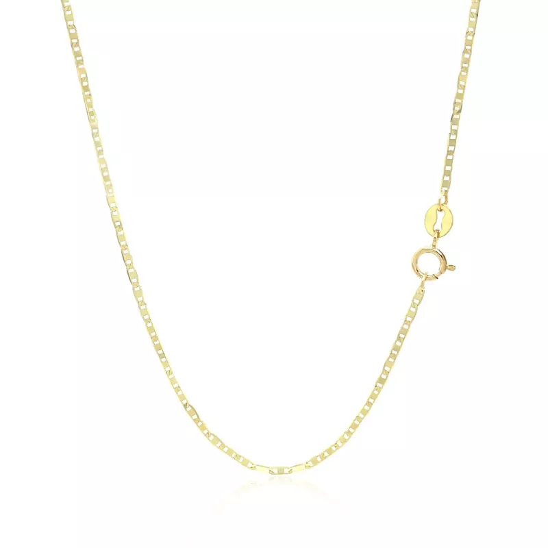 10k Yellow Gold Mariner Link Chain 1.2mm (16 Inch)