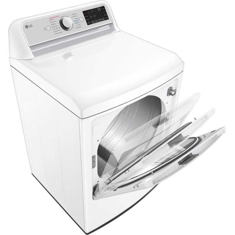 Alt View Zoom 11. LG - 7.3 Cu. Ft. Smart Gas Dryer with Steam and Sensor Dry - White