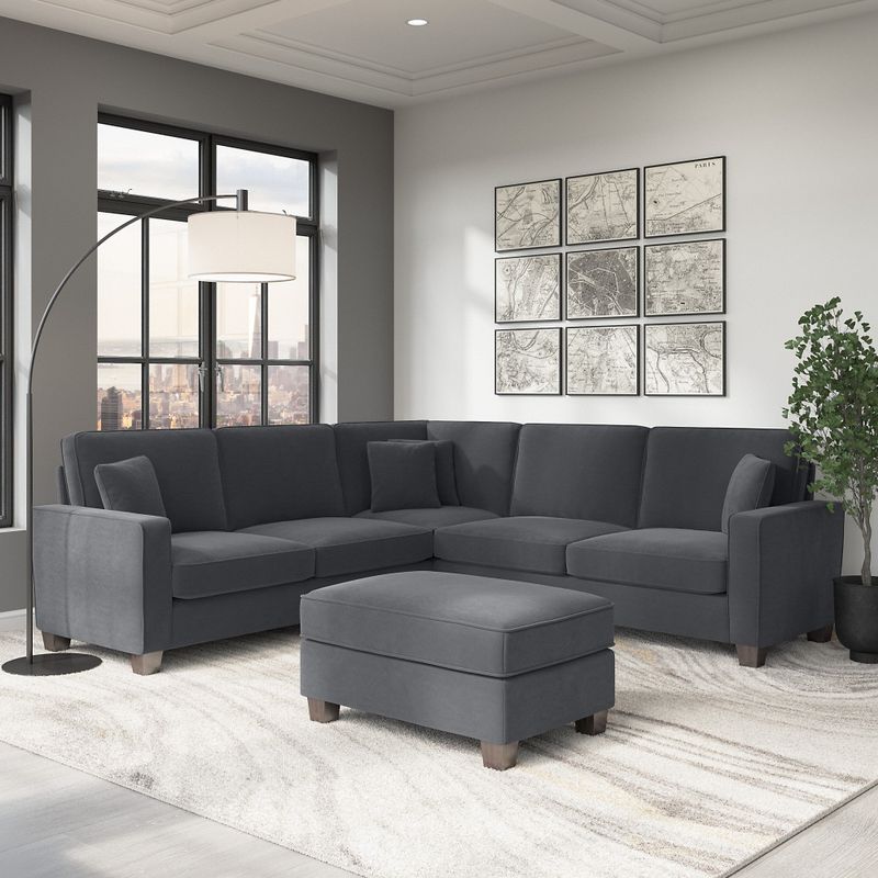 Rent To Own Stockton 99W L Shaped Sectional Couch With Ottoman By Bush ...