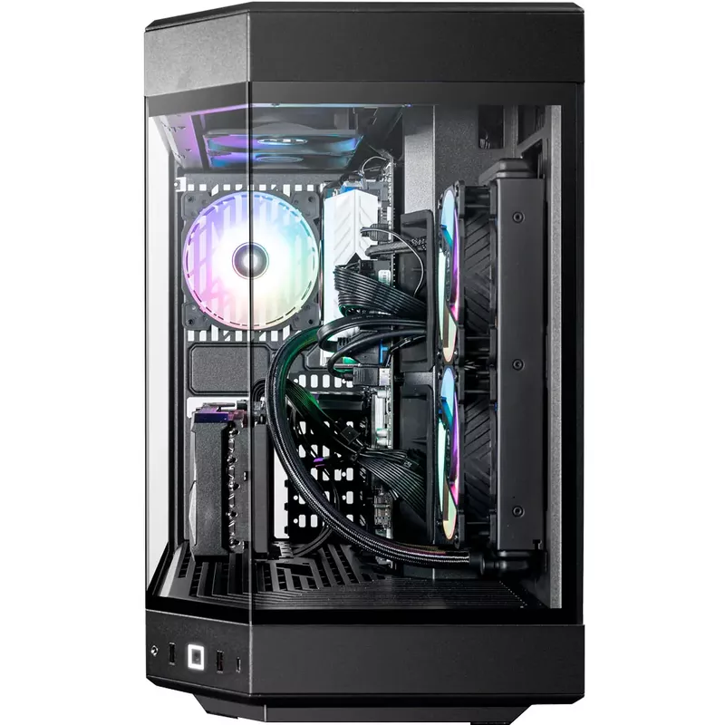 iBUYPOWER - Y60 Gaming Desktop - AMD Ryzen 7 7700X - NVIDIA GeForce RTX 4060Ti 8GB - 32GB DDR5 RAM - 2TB NVMe SSD - Black