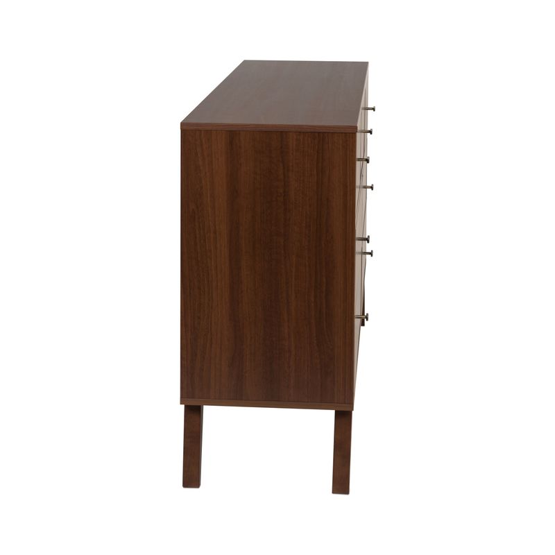 Prepac Milo Mid-Century Modern 7-Drawer Dresser - White