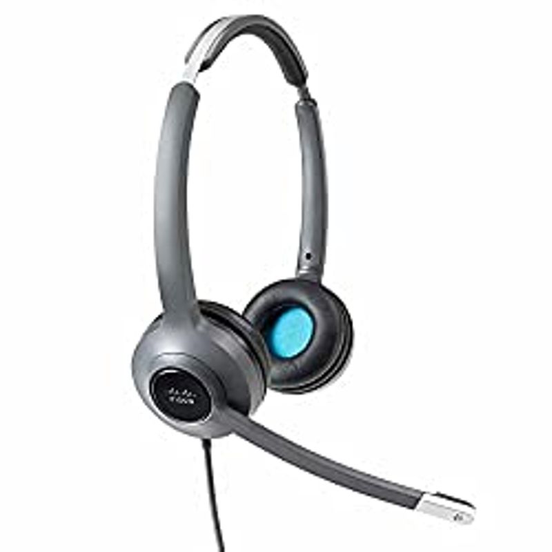 Cisco Headset 522, Wired Dual On-Ear 3.5mm Headset with USB-A Adapter, Charcoal, 2-Year Limited Liability Warranty (CP-HS-W-522-USB=)