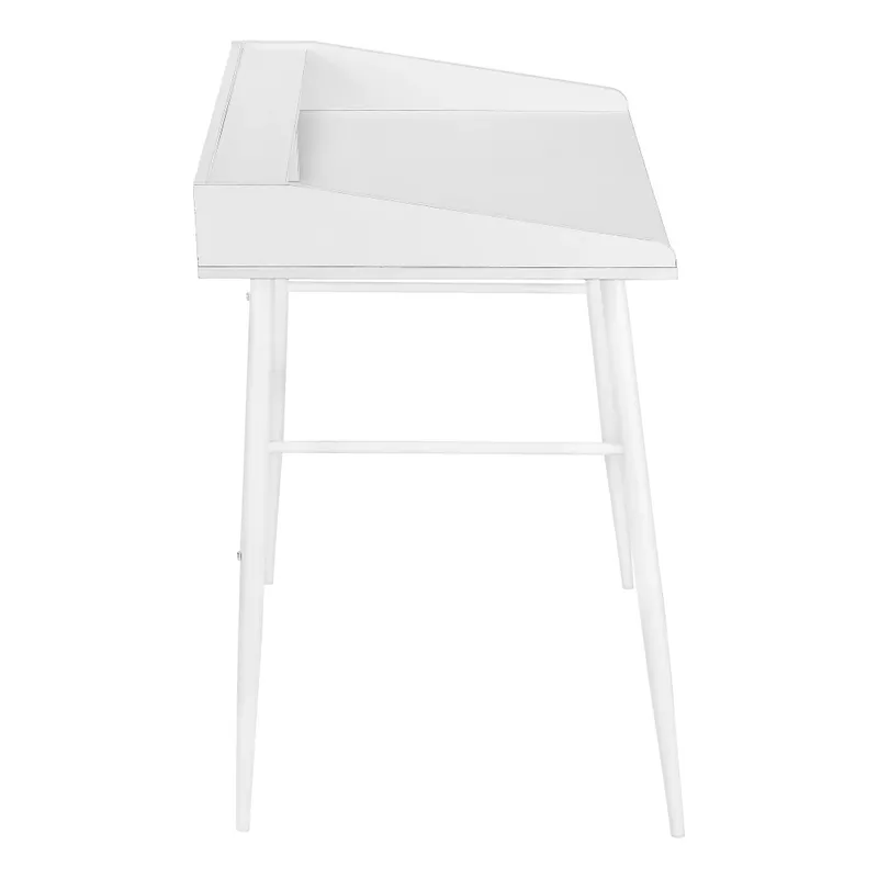 Computer Desk/ Home Office/ Laptop/ Storage Shelves/ 48"L/ Work/ Metal/ Laminate/ White/ Contemporary/ Modern