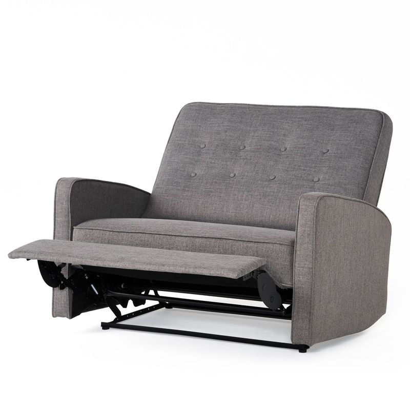 Calliope Tufted Oversized Recliner Chair by Christopher Knight Home - Grey/Black