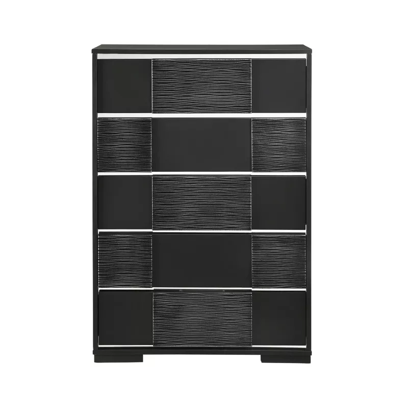 Blacktoft 5-drawer Chest Black