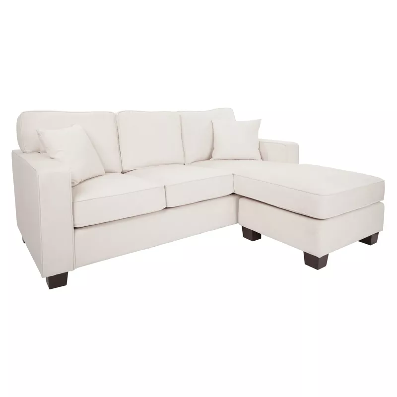Copper Grove Slavutych Ivory Upholstered Sectional Sofa - Ivory