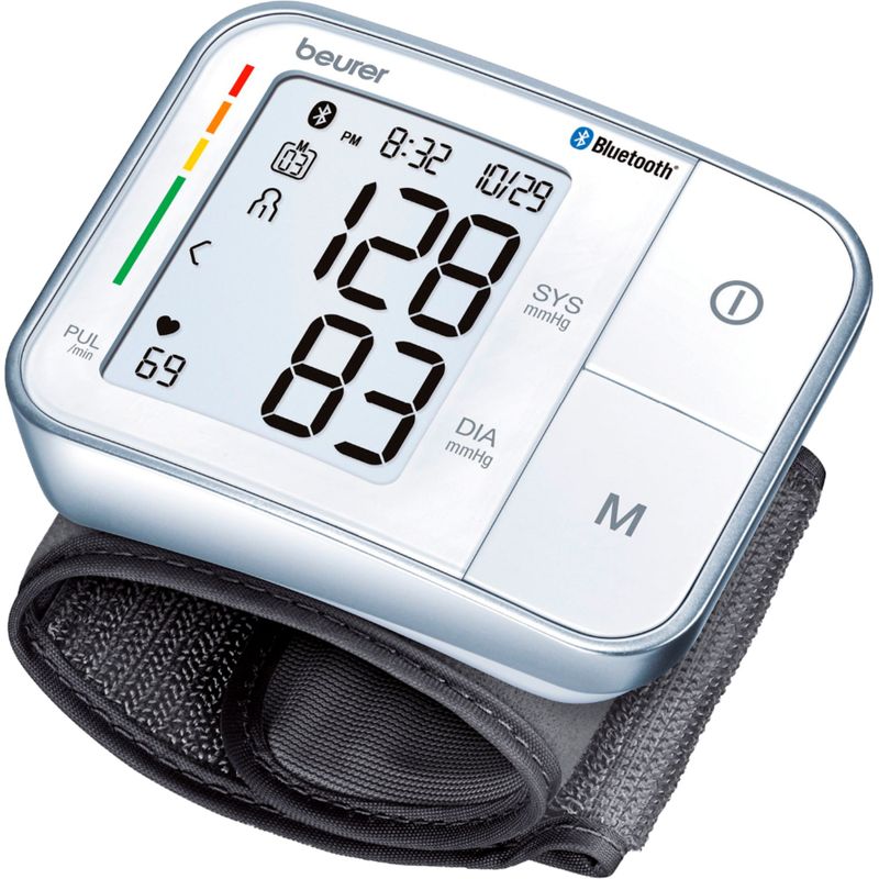 Front Zoom. Beurer - Bluetooth Wrist Blood Pressure Monitor - Silver