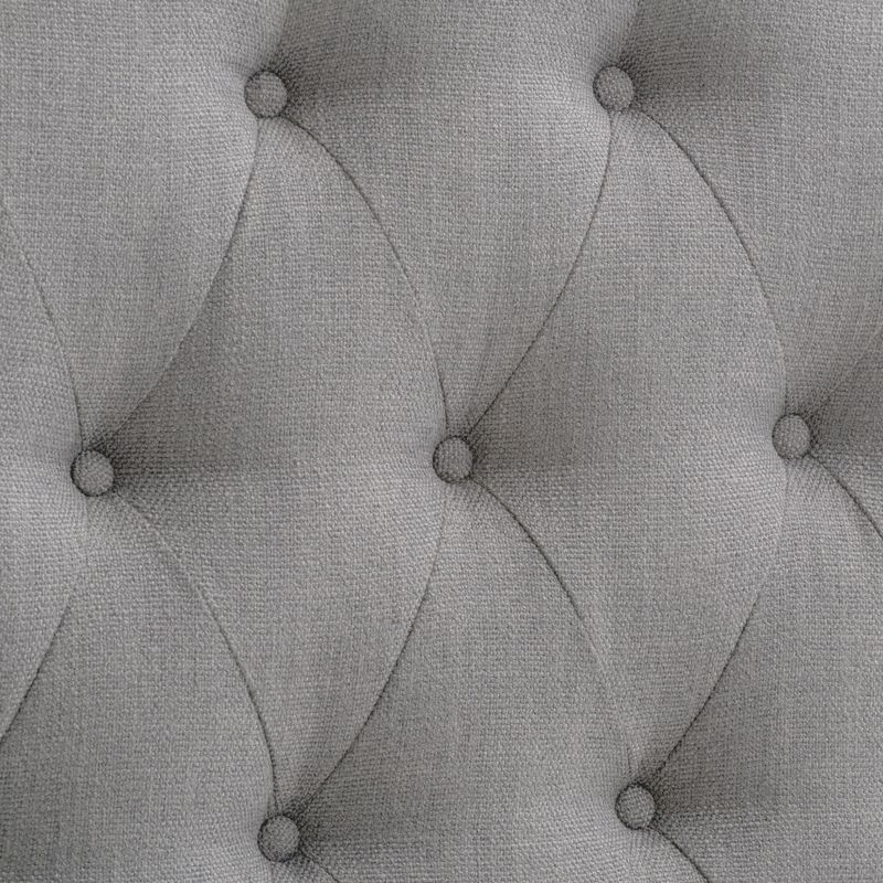 CorLiving Calera Diamond Tufted Fabric Arched Panel Headboard - Twin - Grey