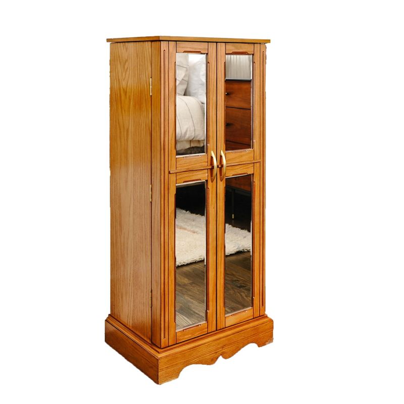 Hives & Honey Chelsea Taupe Jewelry Armoire - Walnut