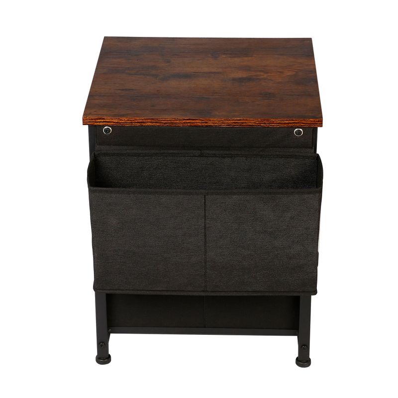 Classical Bedside table with very large storage space - Brown - 1-drawer