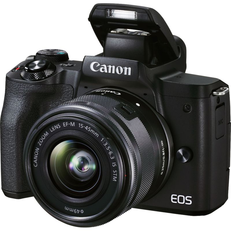 Angle Zoom. Canon - EOS M50 Mark II Mirrorless Camera with EF-M 15-45mm f/3.5-6.3 IS STM Zoom Lens - Black