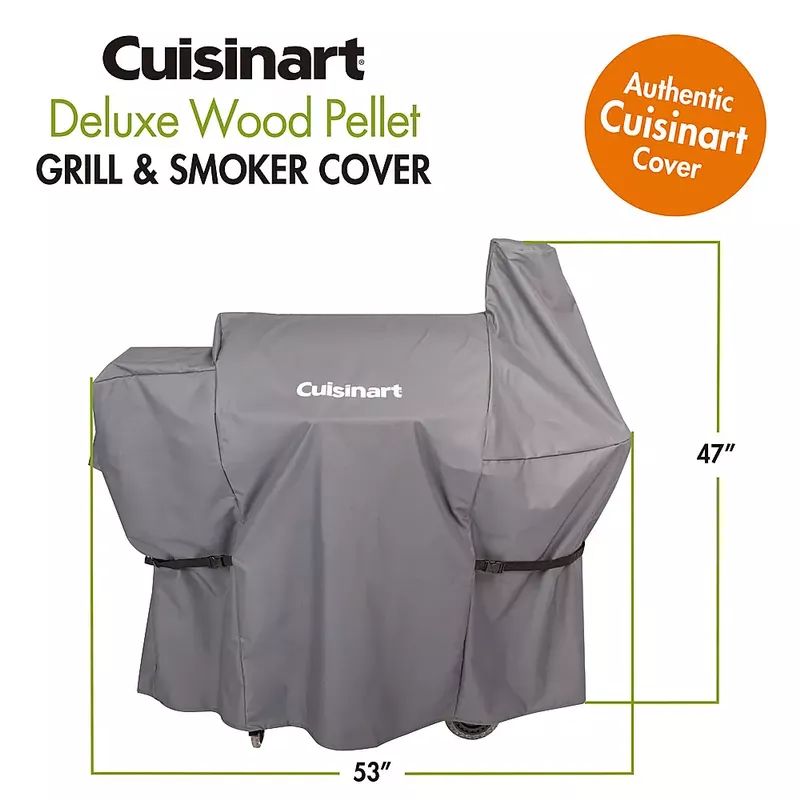 Cuisinart - Deluxe Pellet Grill Cover - Gray