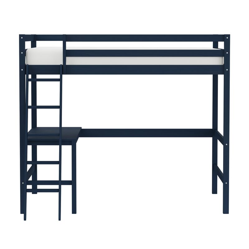 Caspian Full Loft Bed and Desk - White - Full