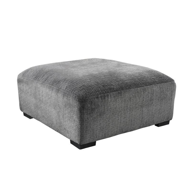 Furniture of America Cleo Square Grey Ottoman - Grey - MDF/Fabric/Wood - Solid